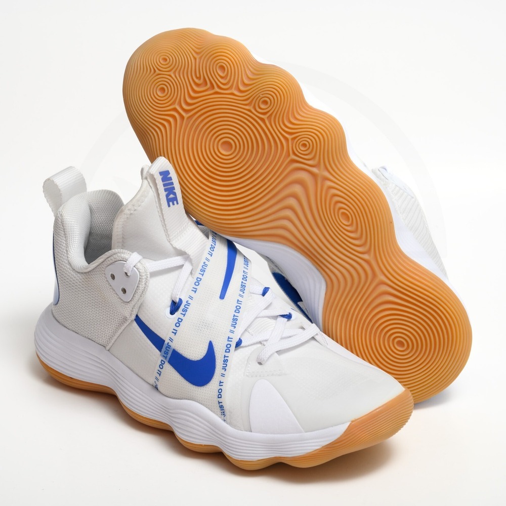 Nike React Hyperset Mens Sz 9 (Wmns 10.5) Volleyball Shoes White Blue CI2955-140